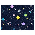 Aesthetic Outer Space Cartoon Art Two Sides Premium Plush Fleece Blanket (Baby Size) 40 x30  Blanket Front