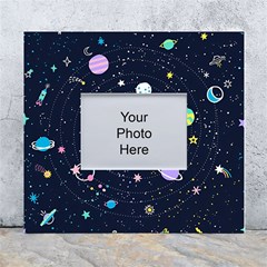 Aesthetic Outer Space Cartoon Art White Wall Photo Frame 5  X 7  by Bedest