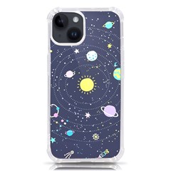 Aesthetic Outer Space Cartoon Art Iphone 14 Tpu Uv Print Case by Bedest