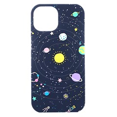 Aesthetic Outer Space Cartoon Art Iphone 15 Black Uv Print Pc Hardshell Case by Bedest