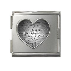 Math Formula Mega Link Heart Italian Charm (18mm)