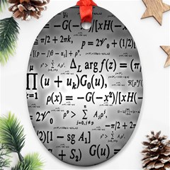 Math Formula Oval Ornament (two Sides)