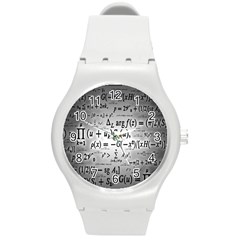 Math Formula Round Plastic Sport Watch (m)