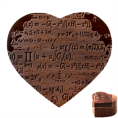 Math Formula Heart Wood Jewelry Box by Bedest