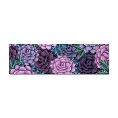 Purple Rose Retro Floral Flower Sticker (bumper)