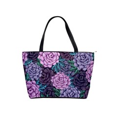 Purple Rose Retro Floral Flower Classic Shoulder Handbag by Bedest