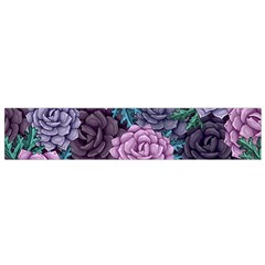 Purple Rose Retro Floral Flower Small Premium Plush Fleece Scarf