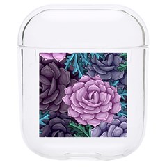 Purple Rose Retro Floral Flower Hard Pc Airpods 1/2 Case by Bedest