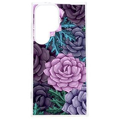 Purple Rose Retro Floral Flower Samsung Galaxy S24 Plus 6 7 Inch Tpu Uv Case by Bedest