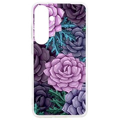 Purple Rose Retro Floral Flower Samsung Galaxy S24 Ultra 6 9 Inch Tpu Uv Case by Bedest