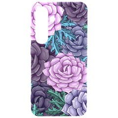 Purple Rose Retro Floral Flower Samsung Galaxy S24 6 2 Inch Black Tpu Uv Case