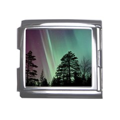 Silhouette Of Aurora Borealis Mega Link Italian Charm (18mm)