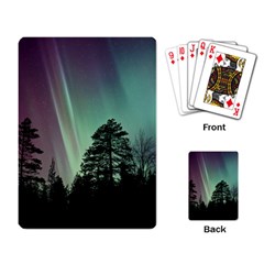 Silhouette Of Aurora Borealis Playing Cards Single Design (rectangle)