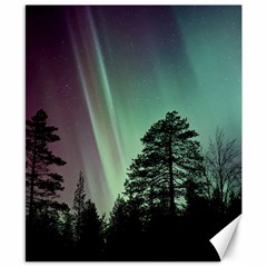 Silhouette Of Aurora Borealis Canvas 8  X 10  by Bedest