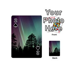 Silhouette Of Aurora Borealis Playing Cards 54 Designs (mini) by Bedest