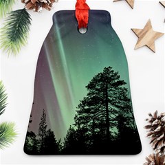 Silhouette Of Aurora Borealis Ornament (bell)