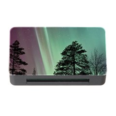 Silhouette Of Aurora Borealis Memory Card Reader With Cf by Bedest