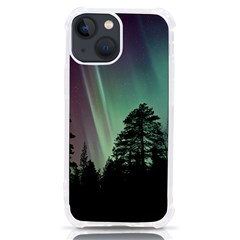 Silhouette Of Aurora Borealis Iphone 13 Mini Tpu Uv Print Case by Bedest