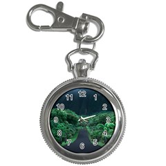 Jungle Road Hawaii Asphalt Mountains Green Key Chain Watches by Bedest