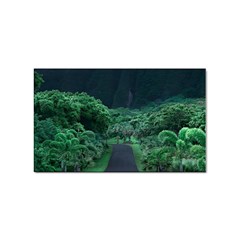 Jungle Road Hawaii Asphalt Mountains Green Sticker Rectangular (100 Pack) by Bedest