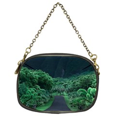 Jungle Road Hawaii Asphalt Mountains Green Chain Purse (one Side) by Bedest