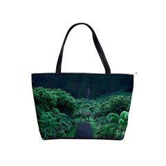 Jungle Road Hawaii Asphalt Mountains Green Classic Shoulder Handbag by Bedest