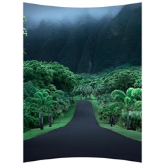 Jungle Road Hawaii Asphalt Mountains Green Back Support Cushion by Bedest