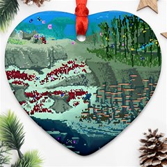 The Overworld Aurora Subnautica Ornament (heart)