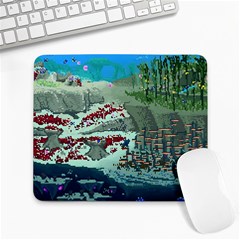 The Overworld Aurora Subnautica Large Mousepad by Bedest