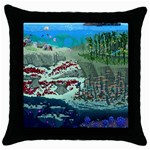 The Overworld Aurora Subnautica Throw Pillow Case (Black) Front