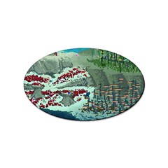 The Overworld Aurora Subnautica Sticker (oval) by Bedest