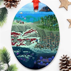 The Overworld Aurora Subnautica Oval Ornament (two Sides)