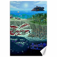 The Overworld Aurora Subnautica Canvas 24  X 36  by Bedest