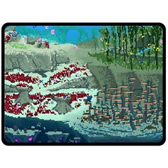 The Overworld Aurora Subnautica Two Sides Fleece Blanket (large) by Bedest