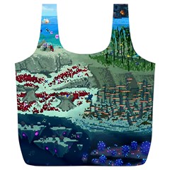 The Overworld Aurora Subnautica Full Print Recycle Bag (xl) by Bedest