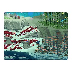 The Overworld Aurora Subnautica Two Sides Premium Plush Fleece Blanket (mini) by Bedest