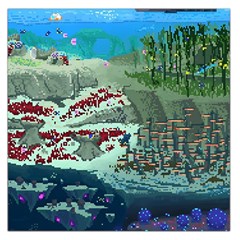 The Overworld Aurora Subnautica Square Satin Scarf (36  X 36 ) by Bedest