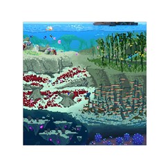 The Overworld Aurora Subnautica Square Satin Scarf (30  X 30 ) by Bedest