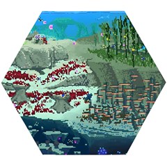 The Overworld Aurora Subnautica Wooden Puzzle Hexagon by Bedest