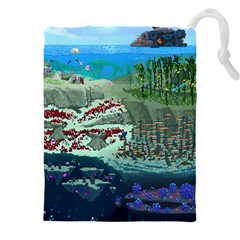 The Overworld Aurora Subnautica Drawstring Pouch (4xl) by Bedest