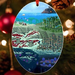 The Overworld Aurora Subnautica Uv Print Acrylic Ornament Oval by Bedest