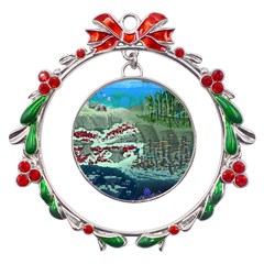 The Overworld Aurora Subnautica Metal X mas Wreath Ribbon Ornament