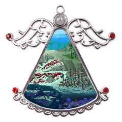 The Overworld Aurora Subnautica Metal Angel With Crystal Ornament by Bedest