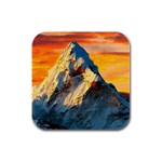 Himalaya Nature Mountain Rubber Square Coaster (4 pack) Front