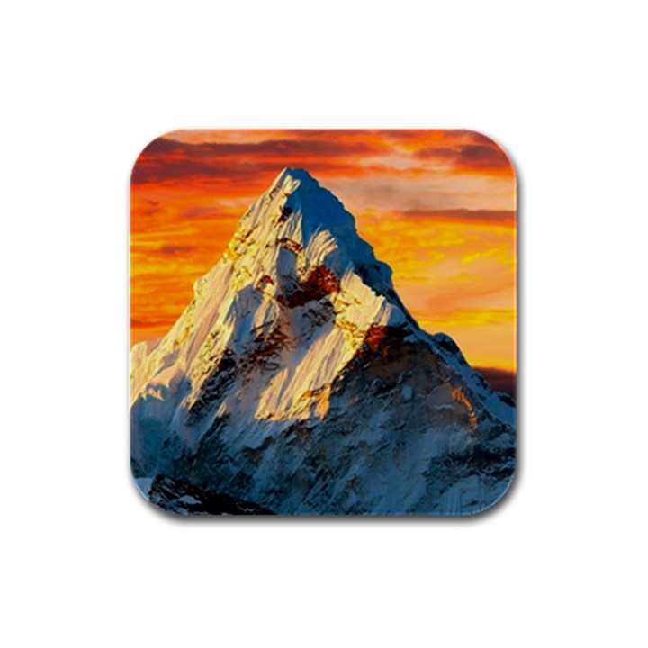 Himalaya Nature Mountain Rubber Square Coaster (4 pack)