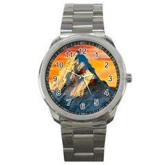 Himalaya Nature Mountain Sport Metal Watch by Bedest