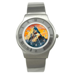 Himalaya Nature Mountain Stainless Steel Watch by Bedest