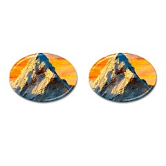 Himalaya Nature Mountain Cufflinks (oval) by Bedest