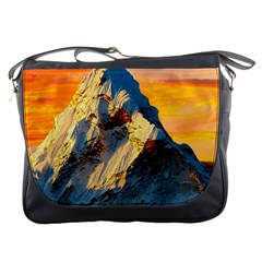 Himalaya Nature Mountain Messenger Bag by Bedest