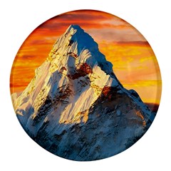 Himalaya Nature Mountain Round Glass Fridge Magnet (4 Pack) by Bedest